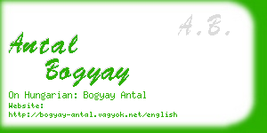 antal bogyay business card